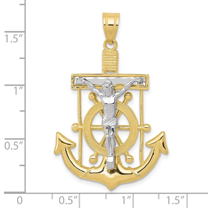 Rings WB Choice Jewelry 10k Twotone Diamondcut Mariners Cross PendantWBC10C3716 Rings WB Choice Jewelry 10k Twotone Diamondcut Mariners Cross PendantWBC10C3716