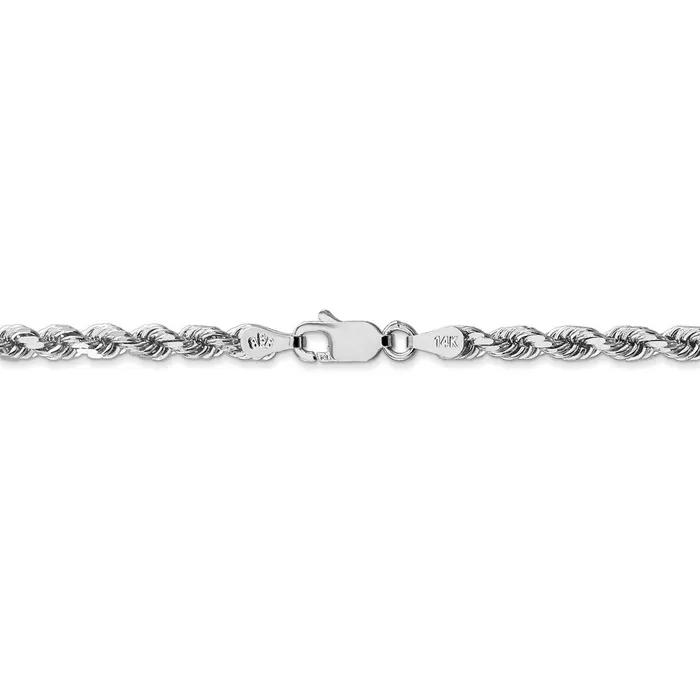 Rings WB Choice Jewelry 10k White Gold 35mm Diamondcut Rope ChainWBC10K025W28 Rings WB Choice Jewelry 10k White Gold 35mm Diamondcut Rope ChainWBC10K025W28
