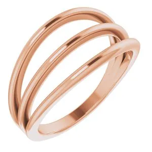 Rings WB Choice Jewelry 14K Rose Negative Space Ring 51757103PSTWBC