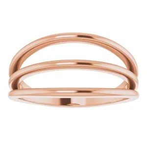 Rings WB Choice Jewelry 14K Rose Negative Space Ring 51757103PSTWBC Rings WB Choice Jewelry 14K Rose Negative Space Ring 51757103PSTWBC