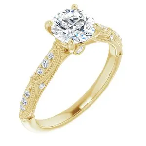 Rings WB Choice Jewelry 14K Yellow 65 mm Round Forever One Moissanite 110 CTW Diamond Engagement Ring 653389626PSTWBC Rings WB Choice Jewelry 14K Yellow 65 mm Round Forever One Moissanite 110 CTW Diamond Engagement Ring 653389626PSTWBC