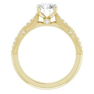 Rings WB Choice Jewelry 14K Yellow 65 mm Round Forever One Moissanite 110 CTW Diamond Engagement Ring 653389626PSTWBC Rings WB Choice Jewelry 14K Yellow 65 mm Round Forever One Moissanite 110 CTW Diamond Engagement Ring 653389626PSTWBC