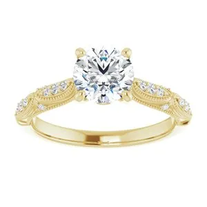 Rings WB Choice Jewelry 14K Yellow 65 mm Round Forever One Moissanite 110 CTW Diamond Engagement Ring 653389626PSTWBC Rings WB Choice Jewelry 14K Yellow 65 mm Round Forever One Moissanite 110 CTW Diamond Engagement Ring 653389626PSTWBC