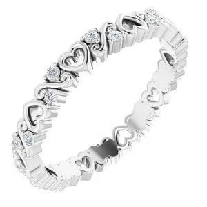 Rings WB Choice Jewelry Platinum 16 CTW Heart Diamond Eternity Band Size 7124085627PSTWBC Rings WB Choice Jewelry Platinum 16 CTW Heart Diamond Eternity Band Size 7124085627PSTWBC