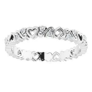 Rings WB Choice Jewelry Platinum 16 CTW Heart Diamond Eternity Band Size 7124085627PSTWBC Rings WB Choice Jewelry Platinum 16 CTW Heart Diamond Eternity Band Size 7124085627PSTWBC