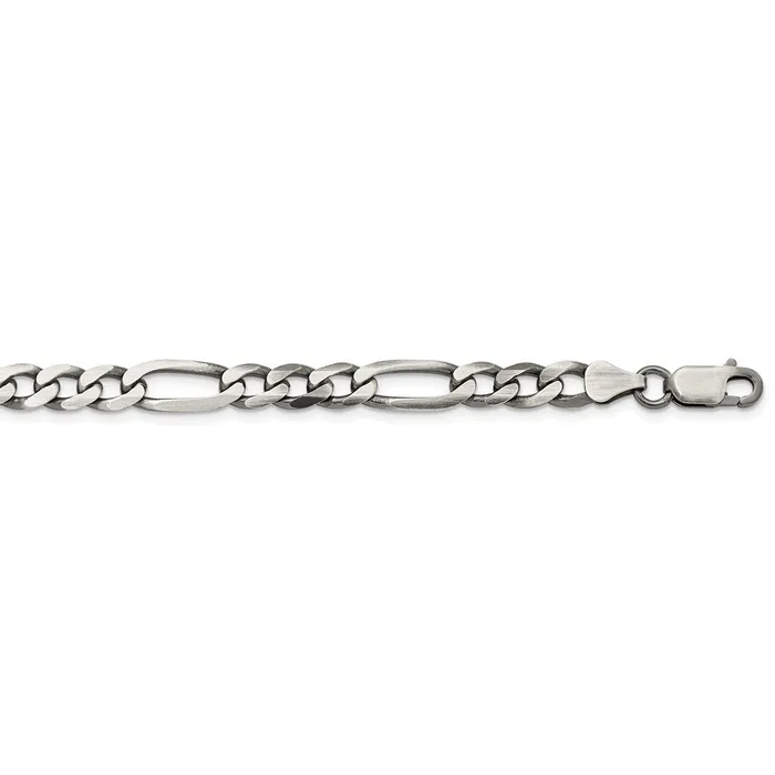 Rings WB Choice Jewelry Sterling Silver Antiqued 65mm Figaro ChainWBCQFG180A26 Rings WB Choice Jewelry Sterling Silver Antiqued 65mm Figaro ChainWBCQFG180A26