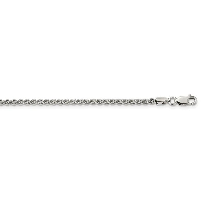 Rings WB Choice Jewelry Sterling Silver Rhodiumplated 25mm Round Spiga ChainWBCQSP060R26 Rings WB Choice Jewelry Sterling Silver Rhodiumplated 25mm Round Spiga ChainWBCQSP060R26