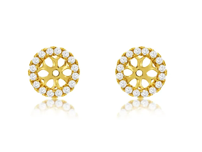 ROYAL JEWELRY MFG INC Earrings 14KY Diamond Earring Jackets