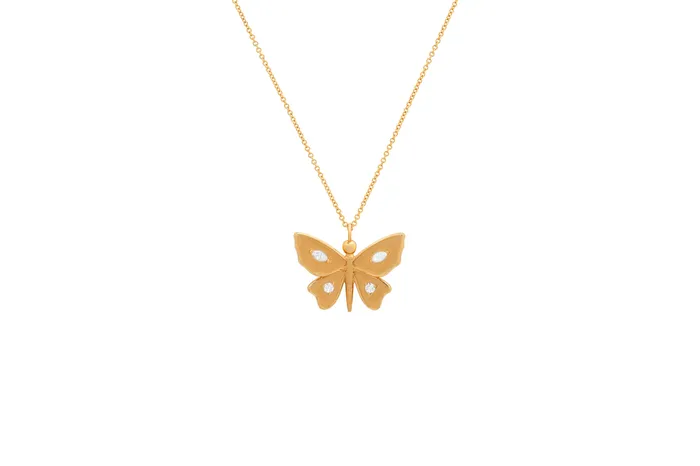 Shylee Rose Jewelry Necklaces Large Diamond Butterfly Necklace
