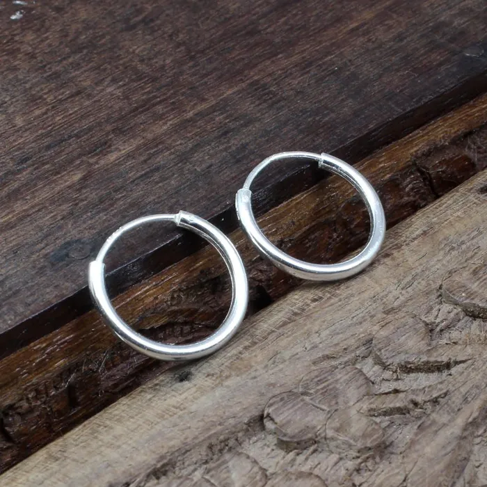 Simple plain ring Sterling Silver Earrings Small hinged Hoop for Girls Pair Karizma Jewels Earrings Simple plain ring Sterling Silver Earrings Small hinged Hoop for Girls Pair Karizma Jewels Earrings
