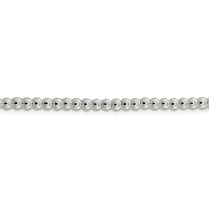 Sterling Silver 4mm Beads on Box ChainWBCQK3320 WB Choice Jewelry Necklaces Sterling Silver 4mm Beads on Box ChainWBCQK3320 WB Choice Jewelry Necklaces
