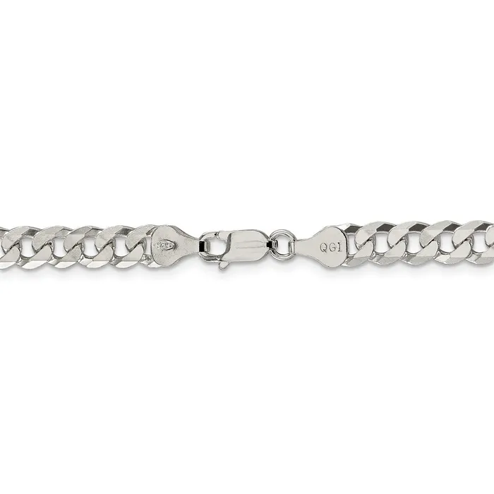 Sterling Silver 6mm Beveled Curb ChainWBCQFB15016 WB Choice Jewelry Rings Sterling Silver 6mm Beveled Curb ChainWBCQFB15016 WB Choice Jewelry Rings