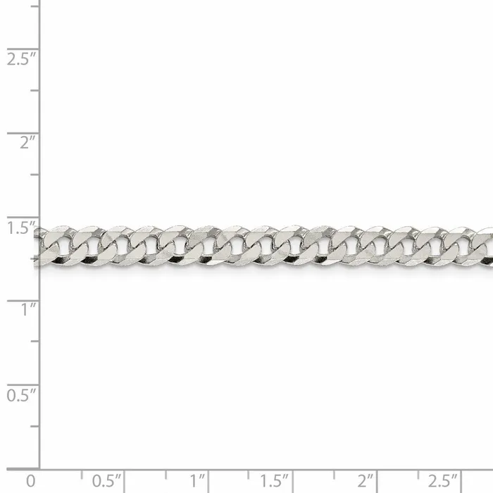 Sterling Silver 6mm Beveled Curb ChainWBCQFB15016 WB Choice Jewelry Rings Sterling Silver 6mm Beveled Curb ChainWBCQFB15016 WB Choice Jewelry Rings