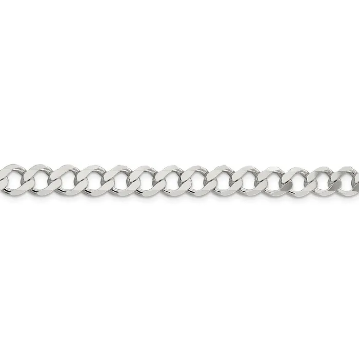 Sterling Silver 81mm Semisolid Flat Curb ChainWBCQLFB18018 WB Choice Jewelry Rings Sterling Silver 81mm Semisolid Flat Curb ChainWBCQLFB18018 WB Choice Jewelry Rings