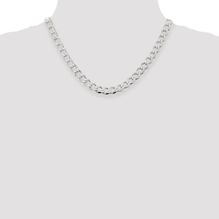 Sterling Silver 81mm Semisolid Flat Curb ChainWBCQLFB18018 WB Choice Jewelry Rings Sterling Silver 81mm Semisolid Flat Curb ChainWBCQLFB18018 WB Choice Jewelry Rings