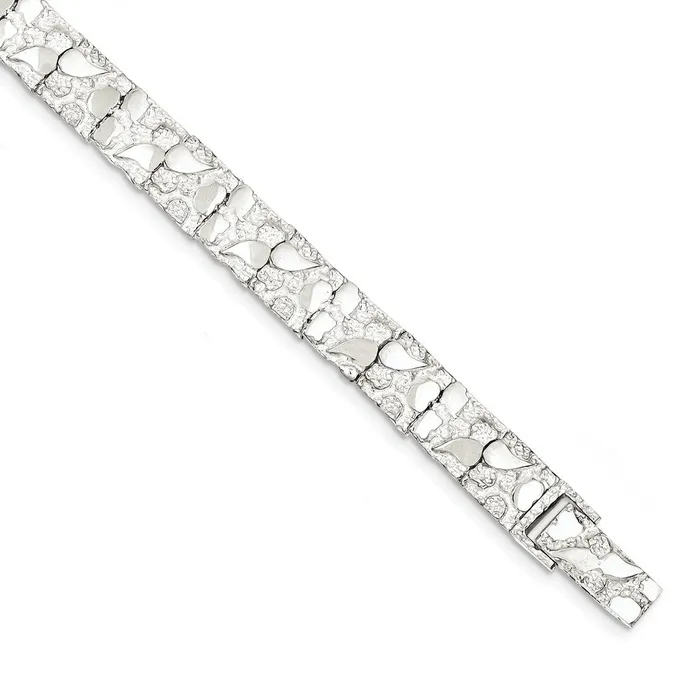 Sterling Silver 9mm Nugget BraceletWBCQG33237 WB Choice Jewelry Bracelets Sterling Silver 9mm Nugget BraceletWBCQG33237 WB Choice Jewelry Bracelets