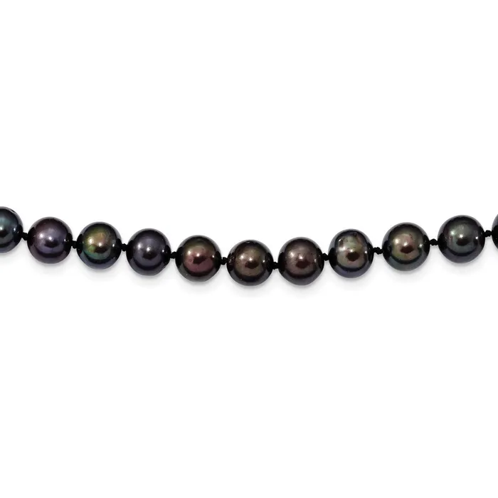 Sterling Silver Rhodplated 89mm Black FWC Pearl NecklaceWBCQH515620 WB Choice Jewelry Necklaces Sterling Silver Rhodplated 89mm Black FWC Pearl NecklaceWBCQH515620 WB Choice Jewelry Necklaces