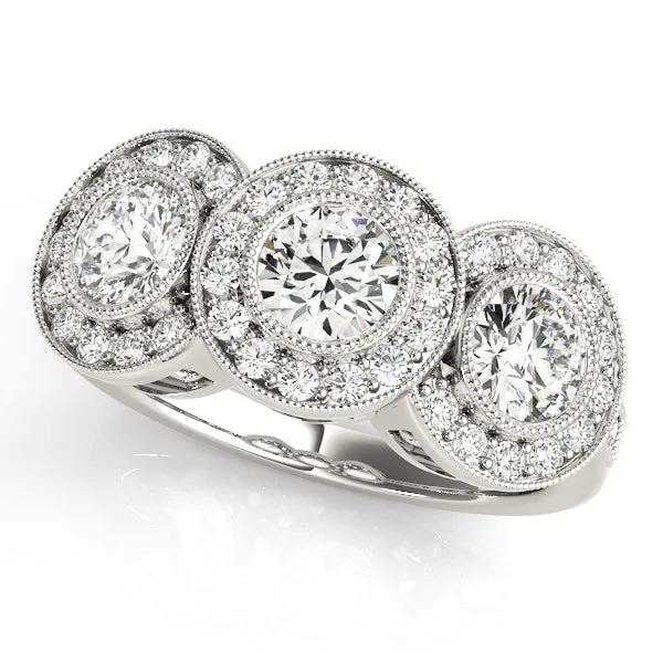 Three Stone Diamond Engagement Ring Overnight Mountings Bridal Rings