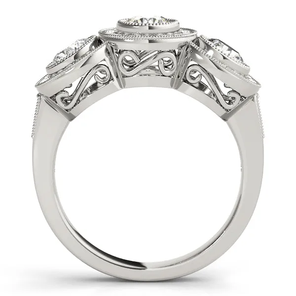 Three Stone Diamond Engagement Ring Overnight Mountings Bridal Rings