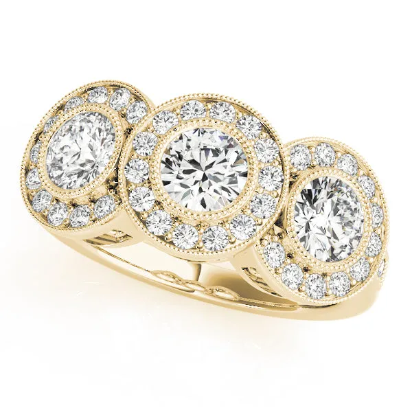 Three Stone Diamond Engagement Ring Overnight Mountings Bridal Rings