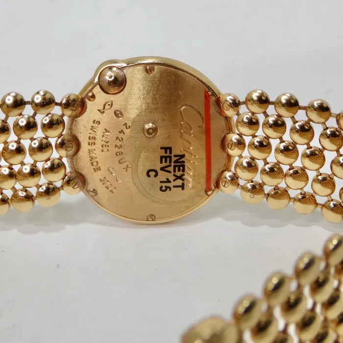 Vintage by Misty Cartier Ballon Blanc 18 Karat Gold Diamond Bezel Mother of Pearl Dial Watch Watches