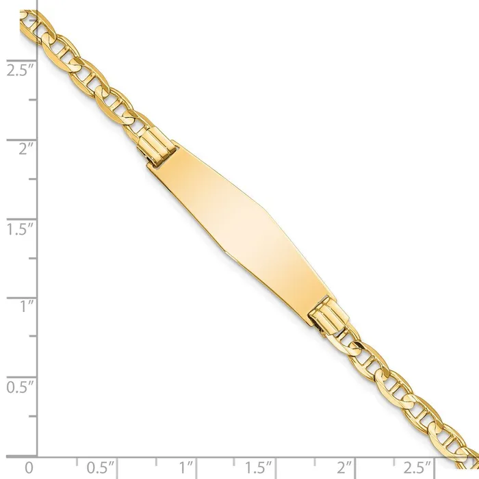 WB Choice Jewelry 14k Anchor Link Soft Diamond Shape ID BraceletWBCLID77C8 Bracelets WB Choice Jewelry 14k Anchor Link Soft Diamond Shape ID BraceletWBCLID77C8 Bracelets