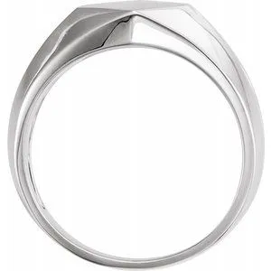 WB Choice Jewelry 14K White 12x11 mm Rectangle Signet Ring514261000PSTWBC Rings WB Choice Jewelry 14K White 12x11 mm Rectangle Signet Ring514261000PSTWBC Rings