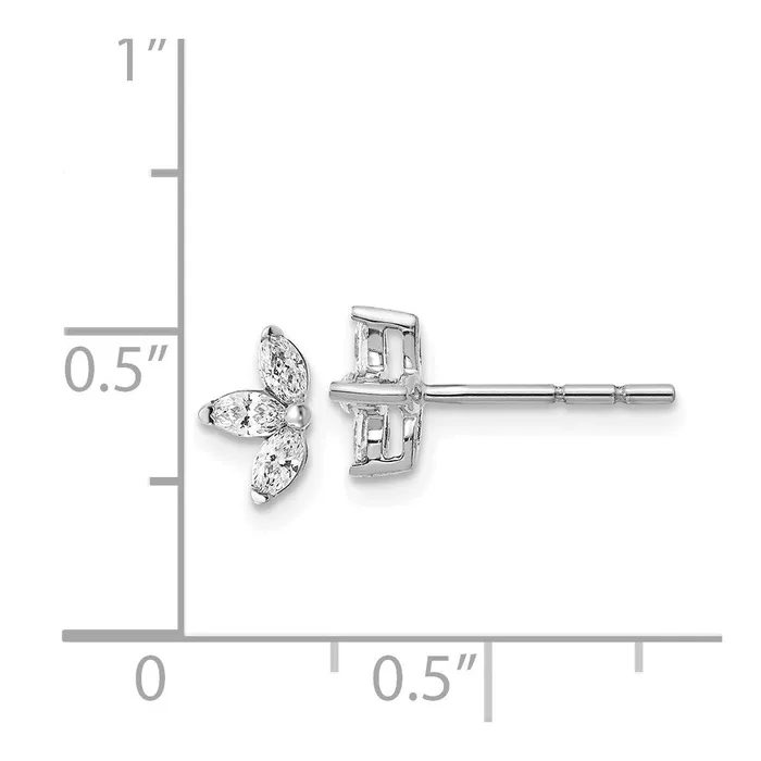 WB Choice Jewelry 14k White Gold 3stone Marquise Diamond EarringsWBCEM4177040WA Earrings WB Choice Jewelry 14k White Gold 3stone Marquise Diamond EarringsWBCEM4177040WA Earrings