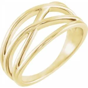 WB Choice Jewelry 14K Yellow 102 mm CrissCross Ring51514102PSTWBC Rings