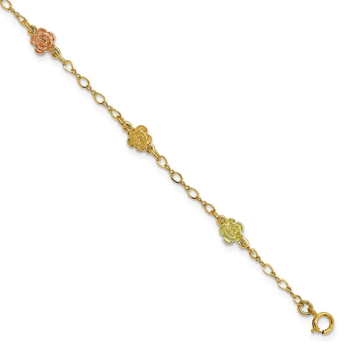 WB Choice Jewelry Bracelets 10k Yellow Rose Gold Black Hills Roses BraceletWBC10BH70575 WB Choice Jewelry Bracelets 10k Yellow Rose Gold Black Hills Roses BraceletWBC10BH70575