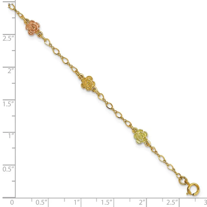 WB Choice Jewelry Bracelets 10k Yellow Rose Gold Black Hills Roses BraceletWBC10BH70575 WB Choice Jewelry Bracelets 10k Yellow Rose Gold Black Hills Roses BraceletWBC10BH70575