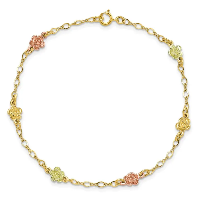 WB Choice Jewelry Bracelets 10k Yellow Rose Gold Black Hills Roses BraceletWBC10BH70575 WB Choice Jewelry Bracelets 10k Yellow Rose Gold Black Hills Roses BraceletWBC10BH70575