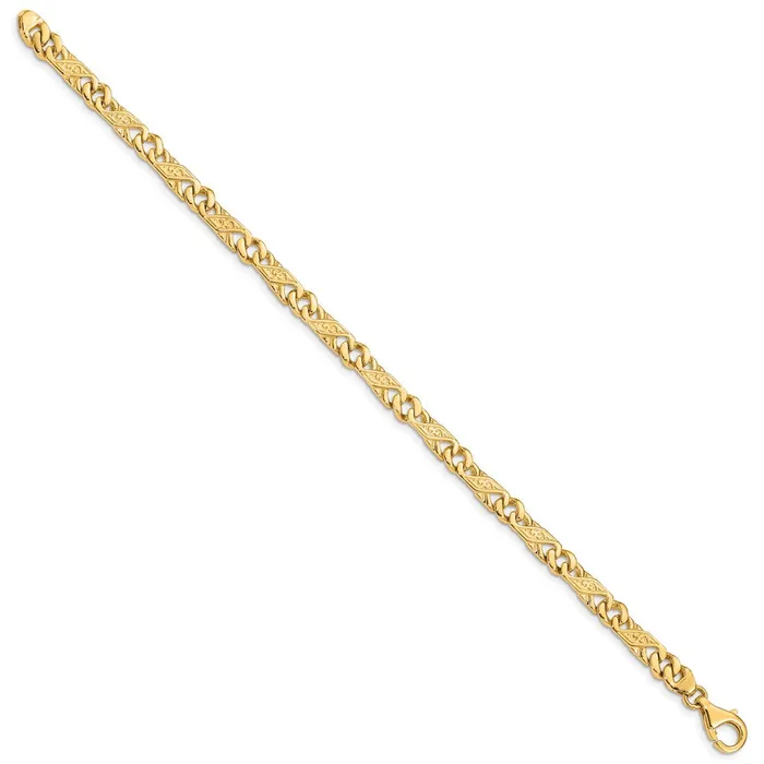 WB Choice Jewelry Bracelets 14k 55mm HandPolished Fancy Link BraceletWBCLK1617 WB Choice Jewelry Bracelets 14k 55mm HandPolished Fancy Link BraceletWBCLK1617