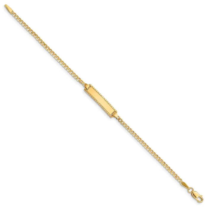 WB Choice Jewelry Bracelets 14k 6in Engraveable Curb Link BabyChild ID BraceletWBCBID526 WB Choice Jewelry Bracelets 14k 6in Engraveable Curb Link BabyChild ID BraceletWBCBID526