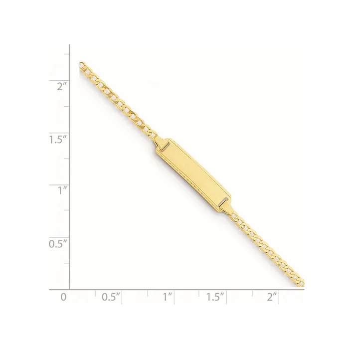 WB Choice Jewelry Bracelets 14k 6in Engraveable Curb Link BabyChild ID BraceletWBCBID526 WB Choice Jewelry Bracelets 14k 6in Engraveable Curb Link BabyChild ID BraceletWBCBID526