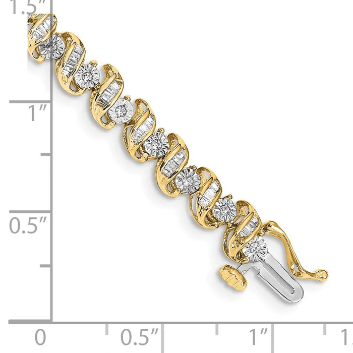 WB Choice Jewelry Bracelets 14k Diamond BraceletWBCBM4646100YA WB Choice Jewelry Bracelets 14k Diamond BraceletWBCBM4646100YA