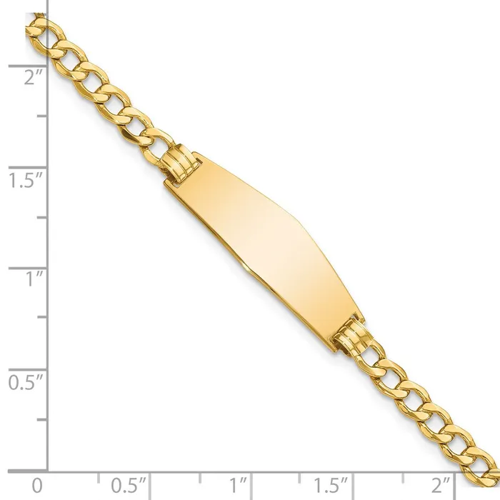 WB Choice Jewelry Bracelets 14k Semisolid Oval Curb ID BraceletWBCLID937 WB Choice Jewelry Bracelets 14k Semisolid Oval Curb ID BraceletWBCLID937