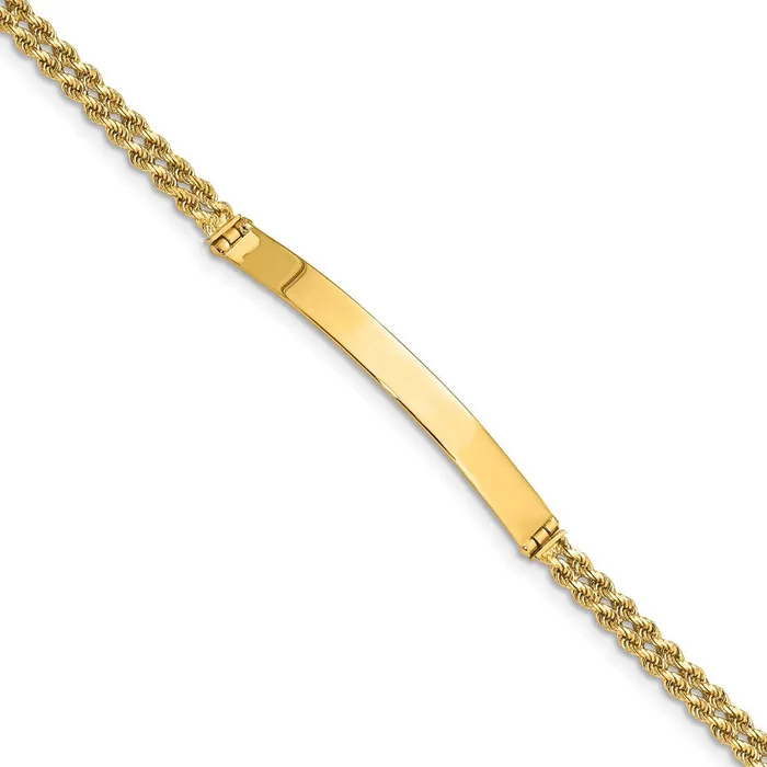 WB Choice Jewelry Bracelets 14k Two Strand Rope ID BraceletWBC014SD7