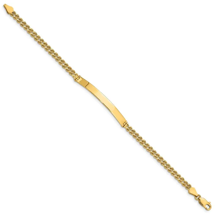 WB Choice Jewelry Bracelets 14k Two Strand Rope ID BraceletWBC014SD7 WB Choice Jewelry Bracelets 14k Two Strand Rope ID BraceletWBC014SD7