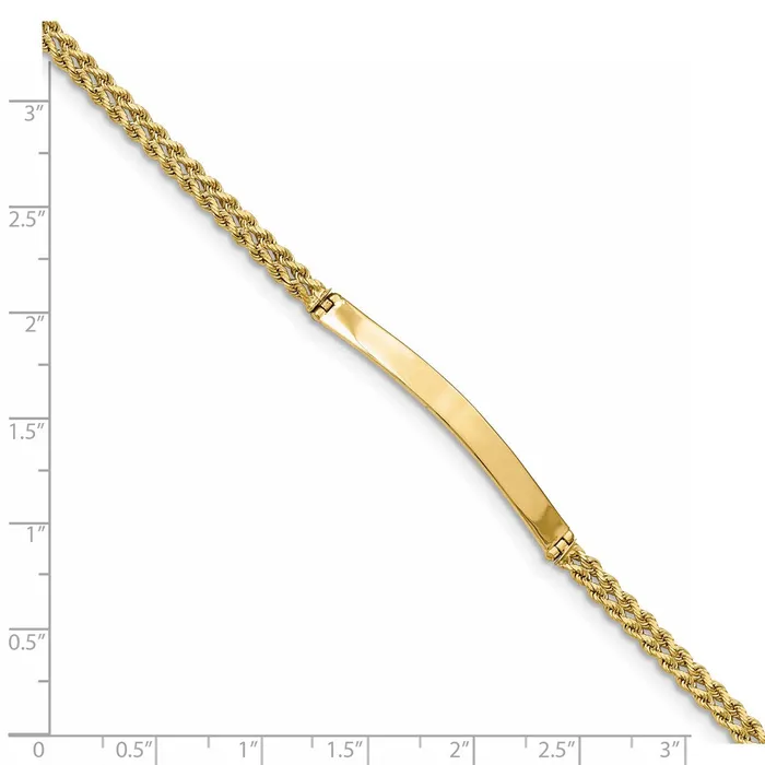 WB Choice Jewelry Bracelets 14k Two Strand Rope ID BraceletWBC014SD7 WB Choice Jewelry Bracelets 14k Two Strand Rope ID BraceletWBC014SD7
