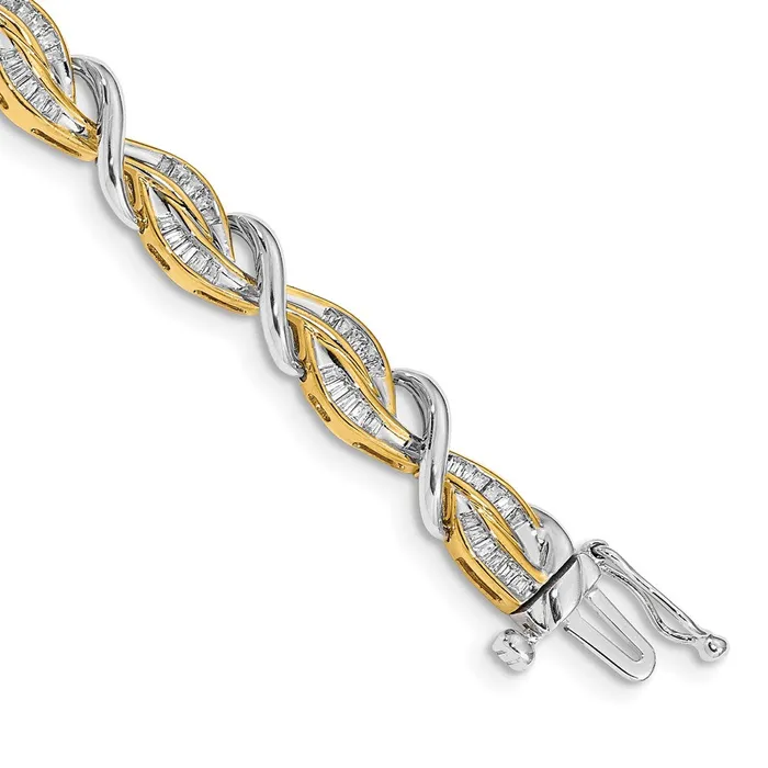WB Choice Jewelry Bracelets 14k Twotone Diamond BraceletWBCBM4639100YWA WB Choice Jewelry Bracelets 14k Twotone Diamond BraceletWBCBM4639100YWA