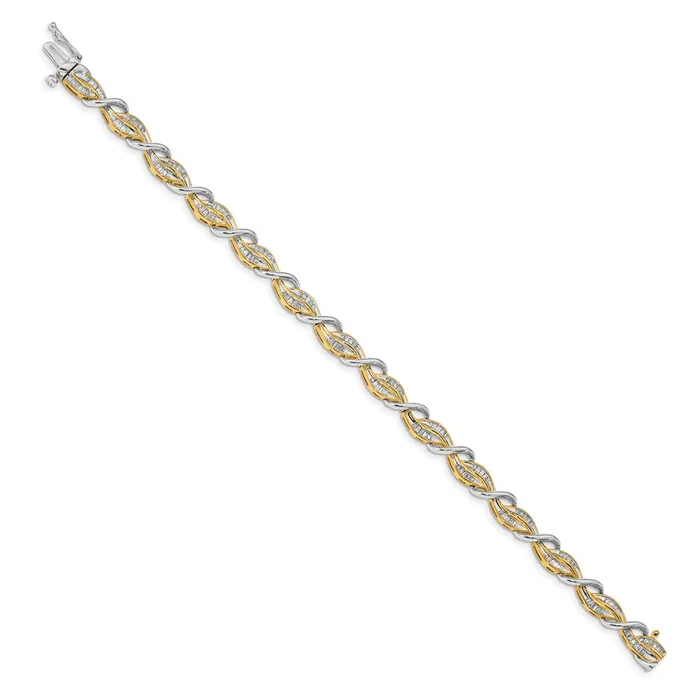 WB Choice Jewelry Bracelets 14k Twotone Diamond BraceletWBCBM4639100YWA WB Choice Jewelry Bracelets 14k Twotone Diamond BraceletWBCBM4639100YWA
