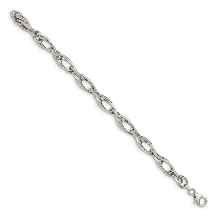 WB Choice Jewelry Bracelets Sterling Silver Polished Fancy Link BraceletWBCQG507075 WB Choice Jewelry Bracelets Sterling Silver Polished Fancy Link BraceletWBCQG507075