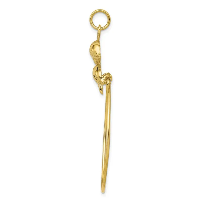 WB Choice Jewelry Charm Necklaces 10k Double Dolphin Charm HolderWBC10C681 WB Choice Jewelry Charm Necklaces 10k Double Dolphin Charm HolderWBC10C681