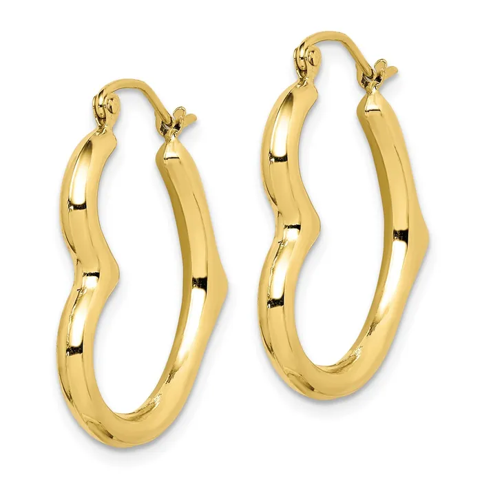 WB Choice Jewelry Earrings 10K Hollow Heart Shape Hoop EarringsWBC10ER268 WB Choice Jewelry Earrings 10K Hollow Heart Shape Hoop EarringsWBC10ER268