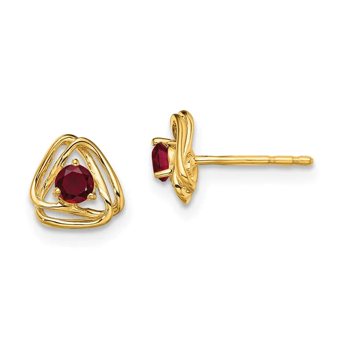 WB Choice Jewelry Earrings 14k Created Ruby Post EarringsWBCEM7395CRUY