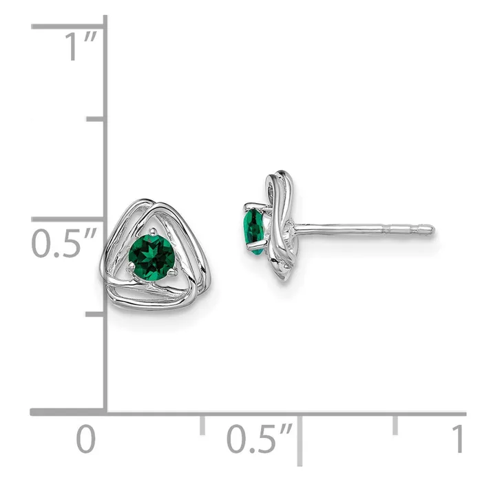 WB Choice Jewelry Earrings 14k White Gold Created Emerald Post EarringsWBCEM7395CEMW WB Choice Jewelry Earrings 14k White Gold Created Emerald Post EarringsWBCEM7395CEMW