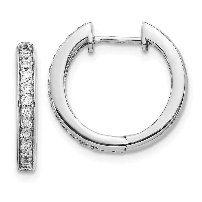 WB Choice Jewelry Earrings 14k White Gold Diamond Complete Hinged Hoop EarringsWBCEM5362033WA WB Choice Jewelry Earrings 14k White Gold Diamond Complete Hinged Hoop EarringsWBCEM5362033WA