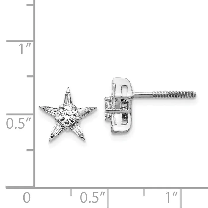 WB Choice Jewelry Earrings 14k White Gold Diamond Star Shaped EarringsWBCEM5511050WA WB Choice Jewelry Earrings 14k White Gold Diamond Star Shaped EarringsWBCEM5511050WA