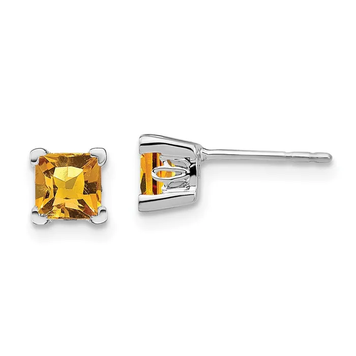 WB Choice Jewelry Earrings 14k White Gold Square Citrine EarringsWBCEM7102CIW WB Choice Jewelry Earrings 14k White Gold Square Citrine EarringsWBCEM7102CIW